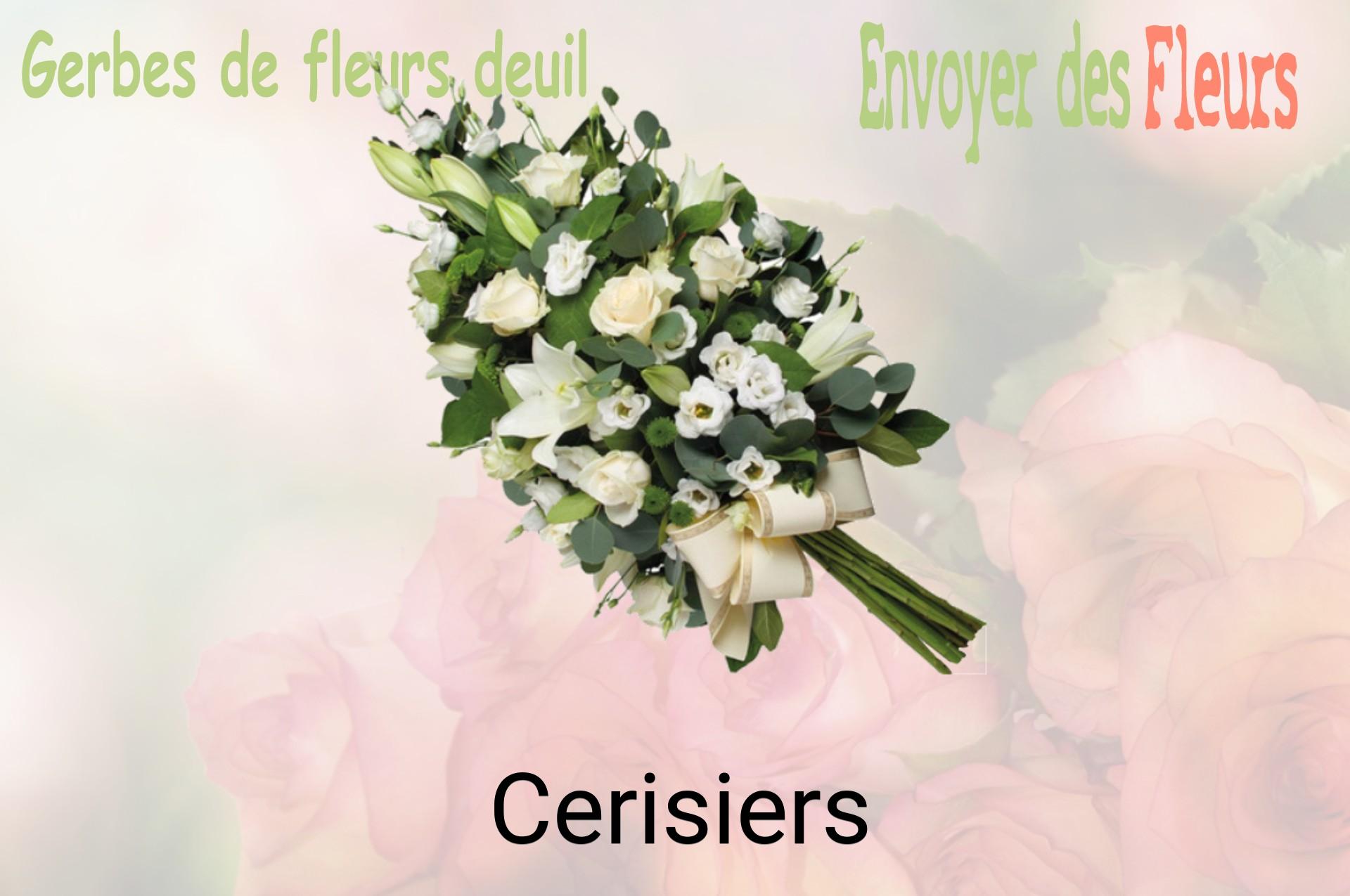 Gerbe de fleurs de deuil livrée à Cerisiers
